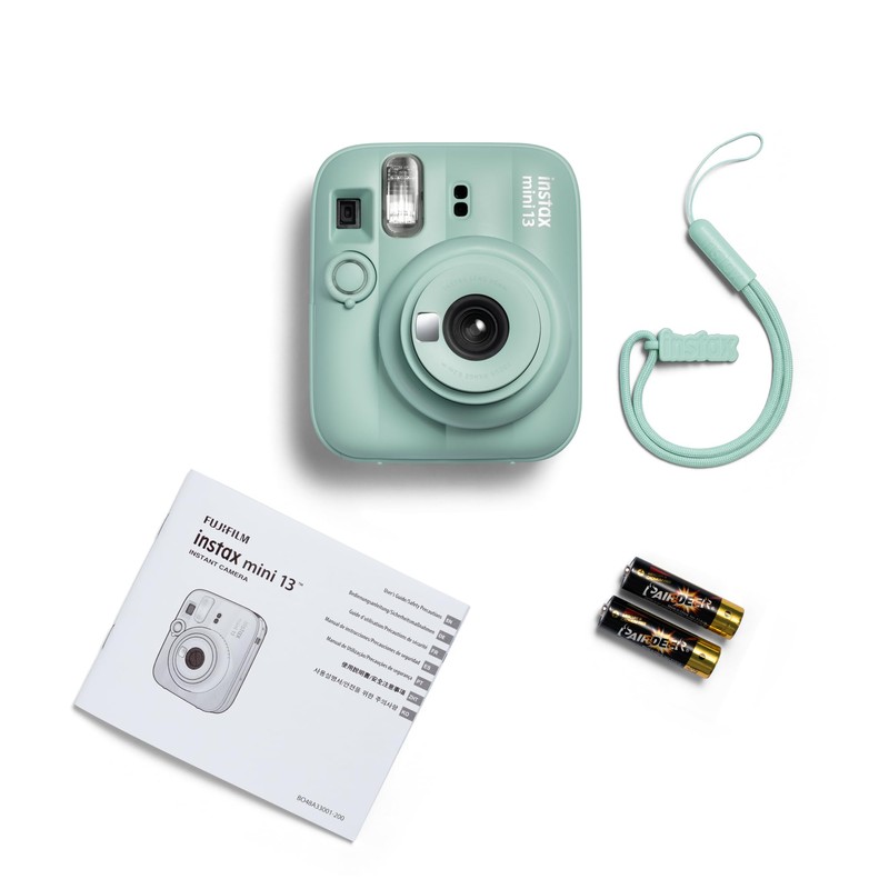 instax mini 13 instant camera with self timer, Lagoon Green