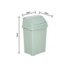 8L Litre Swing Bin Plastic Dustbin with Swing Top Lid