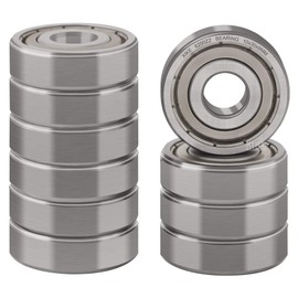 XiKe (10 Pack) 6200ZZ Double Sealed Deep Groove Ball Bearings, 10x30x9mm, Pre-Lubricated for High RPM, Chrome Steel P6, ABEC 3