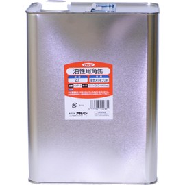 Asahipen KKP-4 Metal Container for Oil-Based Rectangular Can 1.8 gal (4 L) with Lid, Steel, Made in Japan