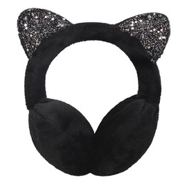 BXT Cute Animal Earmuffs Winter Warm Cat Ear Muffs Faux Fur Outdoor Sports Thermal Earmuffs Ear Covers Headband