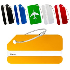 YEibi Resistenes Travel Suitcase Labels, Travel Luggage Identifier, Travel Tags with Address Card, Tag for Backpacks, Travel Identifications, Pack of 6