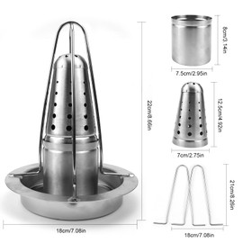 Chicken Roaster 1 Piece Chicken Holder Grill Chicken Grill Stainless Steel Poultry Roaster for Oven or Grill Grill Accessories Chicken Roaster