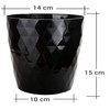 2friends Set of 3 Black Flower Pots, Diameter 16 cm