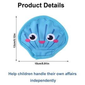 Lyreh 2stk Sandentferner für den Strand, Sandentfernungsbeutel in Muschelform Sandfilterbeutel Unverzichtbares Strandzubehör für Erwachsene Reisen Urlaub Sommer-Sandkastenaktivitäten(Blau)