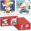 Giftmaker Pack 20 Square Mini Christmas Cards 2 Santa Around