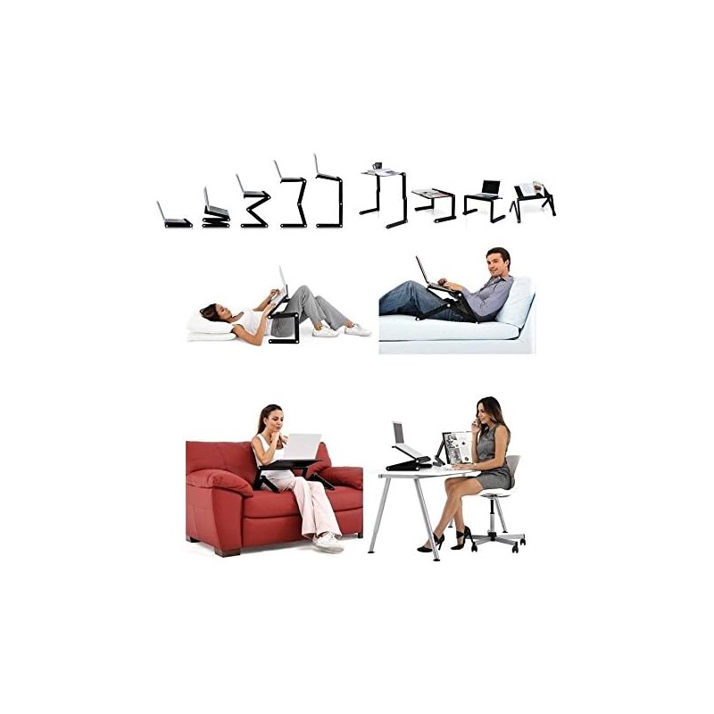 Adjustable Laptop Computer Lap Desk Portable Multifunctional Cooling Ergonomic Vented