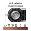 MOKKOM Professional 64mm Flat Burr Coffee Grinder with 100 Grind
