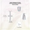 URONE Opal Cross Necklace for Women 925 Sterling Silver White