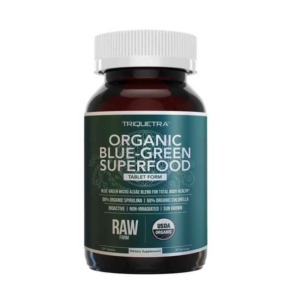 Organic Spirulina & Chlorella Tablets | 50/50 Blue-Green Algae Blend