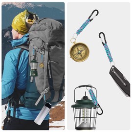 EOTW Carabiner Keychain,Paracord Keychain Small Aluminum Clip D Ring for Camping, Hiking, Fishing, Or As A Key Organizer