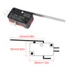 DWEII 10Pcs Lead Limit Switch Long Straight Hinge Lever V-153-1C25
