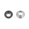 HARFINGTON 100set Grommets Kit Metal Eyelets 4mm 1/6" Hole Tiny