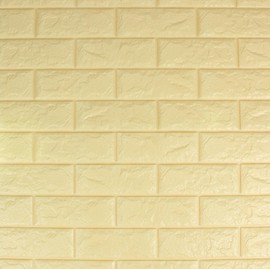 Craft Faux Brick Wall Panels - Peel and Stick Foam Brick - 3D Wall Panels for Fake Brick Wall - Self Adhesive Brick Wall Panels - 3D Brick Wallpaper (20 Pack, Cream)