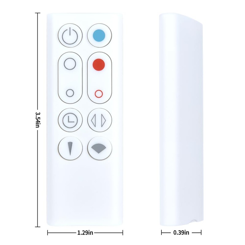 New Replacement Remote Control for Dyson Fan AM09 966538-01 (White)