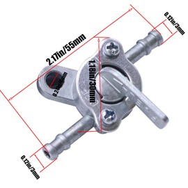 Inline Gas Fuel Petcock Shut Off Valve 3/16 Compatible with 50cc 90cc 110cc 150cc 196cc Mini bike, Dirt bike, Pit bike, Pocket Motocycle ATV and Go Karts（2 pack）