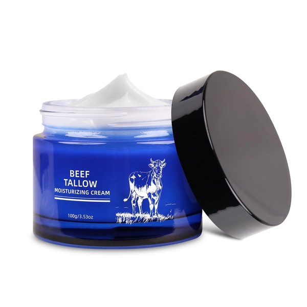 Beef Tallow for Skin, Whipped Organic Grass-Fed Beef Tallow Cream