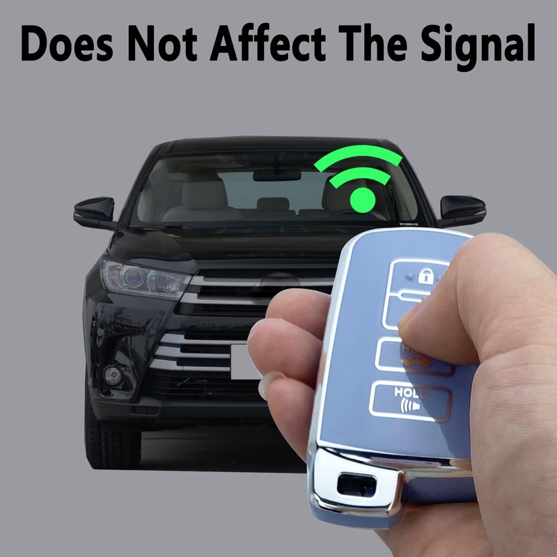 Yuebutor Key Fob Cover Case Compatible with Toyota Highlander Camry