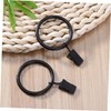 GRIRIW 40pcs Curtain Rings with Clips Drapery Rings for Easy