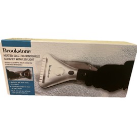 Brookstone Heated Electric Windshield Scraper with LED Light - Snow Ice Melter