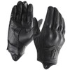 Harssidanzar Mens Winter Warm Leather Motorcycle Gloves with TouchScreen GM041US,Black