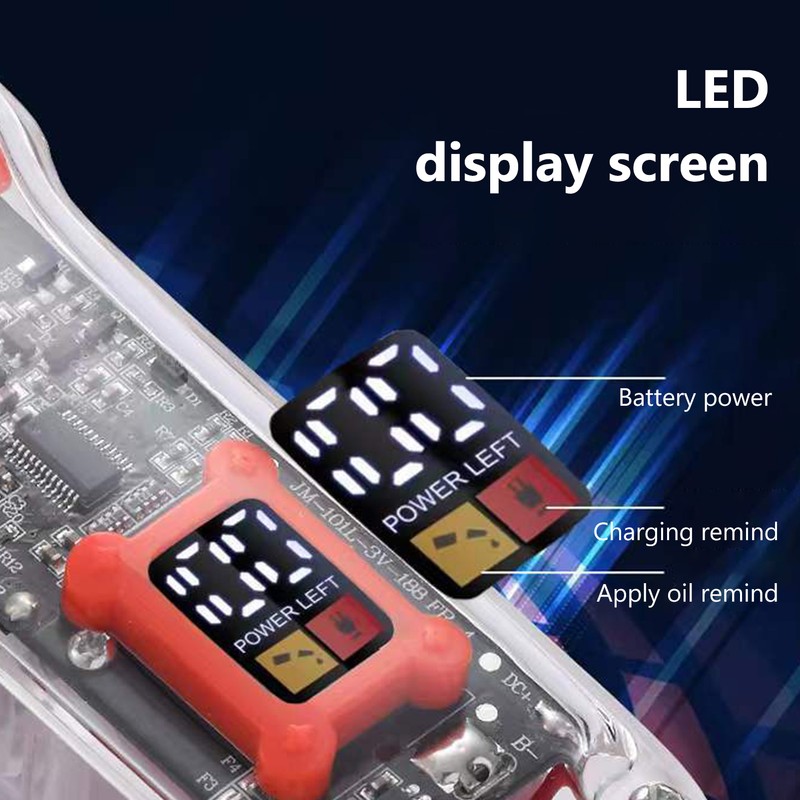Electric Hair Clipper LED Display Incisive Blade USB Rechargeable Hair