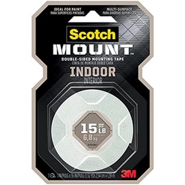 Scotch 91807 1 x 55 in. Mount Double Sided Mounting Tape, White - Pack of 6