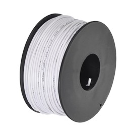 sourcing map 22AWG Wire 22 Gauge Stranded Wire PVC Hookup Wire 30M/100ft White, Electrical Wire UL1007 Spool Tinned Copper Wire for Internal Connecting Wire, Marine