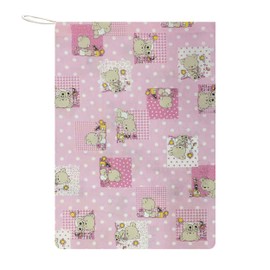 Panini Tessuti Kindergartentasche für Baby-Junge und Baby-Mädchen Kleidung Tasche ändern Kinderzimmer Tasche 100% Baumwolle (Beutel 46 x 60 cm Rosa Bären und Bienen)