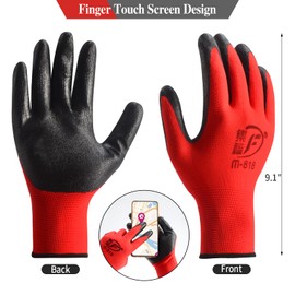 24 Pairs Gardening Gloves for Men Women Rubber Coated Breathable Garden Gloves Construction Gloves Men Safety Work Gloves (24, Large)