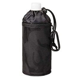 TORUNE BONTE P-3563 PET Bottle Cover, Holder, Case, Cold Insulation, 16.9 fl oz (500 ml), Camouflage, Black, 3.5 x 3.5 x 7.9 inches (9 x 9 x 20 cm)
