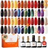 modelones 32 PCS Fall Gel Nail Polish Kit, 28 Colors