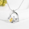 CUPENDA Chicken Necklaces Sterling Silver Chicken Mum Child Heart Pendant