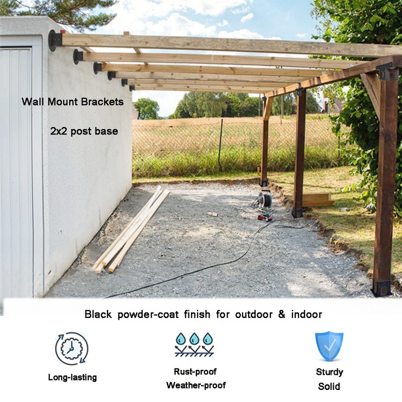 Wpbhk 4Pcs Floor Flange 2x2 Post Anchor Base Heavy Duty