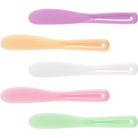 Placa De Mezcla De MáScara Con 5 EspáTulas Mezcladoras De Silicona Herramienta Para Mascarillas Faciales Diy Aplicador Reutilizable Para Cuidado De La Piel En Casa Y SalóN Color Surtido