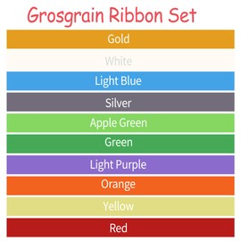 Grosgrain Ribbon 1 inch 20 Colors 5 Yards/Roll, Total 100 Yards Per Package for Christmas Tree, Wreath Decorations, Bow Making, Gift Wrapping, Flower Bouquet