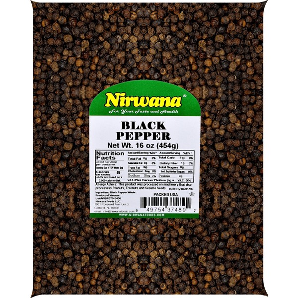 Whole Black Pepper – Bold & Aromatic Pepper for Grinders,
