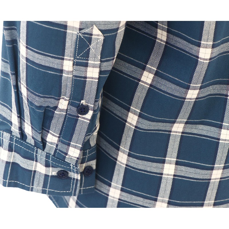 TICOMELA FR Shirts for Men Flame Resistant Shirt NFPA2112 (Blue/White)