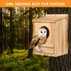Barn Owl House, Owl Nesting Box for Outside, Wooden Screech