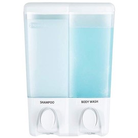 Better Living Products Clear Choice Shower Dispenser 2, Shampoo and Soap Dispenser, 2 x 14.2 fl. oz. White, 5.13" x 3.5" x 7.5"