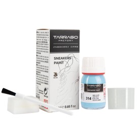 Tarrago Shoe Paint Light Blue 314, 25 ml Bottle, with Brush and Sponge, for Smooth Leather, Synthetic Leather or Canvas