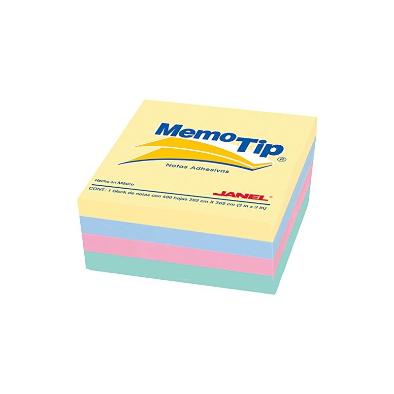 Memo Tip- Block notas adh 7.5x7.5c ptel 400h memo tip