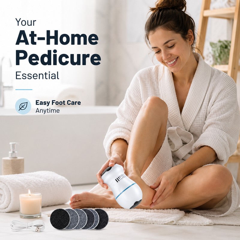 Electric Foot File for Smooth Heel Care – Rechargeable Callus