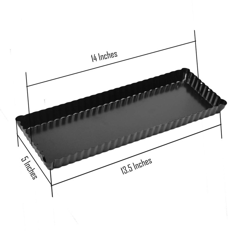 Webake Rectangular Tart Pan Quiche Baking Dish with Removable Bottom