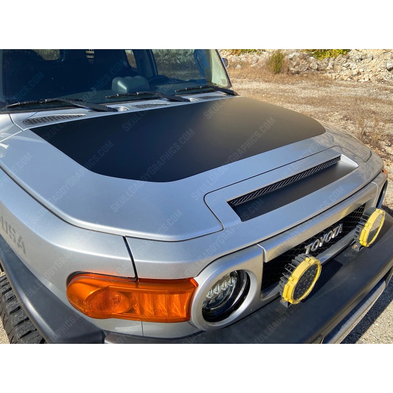 Skull Daddy Solid Matte Black Hood Decal Wrap Compatible with