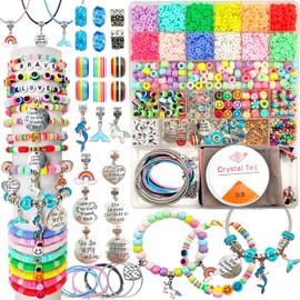 Kit Para Hacer Pulseras De Abalorios Para Niñas De 3100 Piezas,Kit Artesanía Pulsera Manualidades Diy Set Para Niñas,Juguete Y Regalo Para Niña,Regalo De Vacaciones(3100)