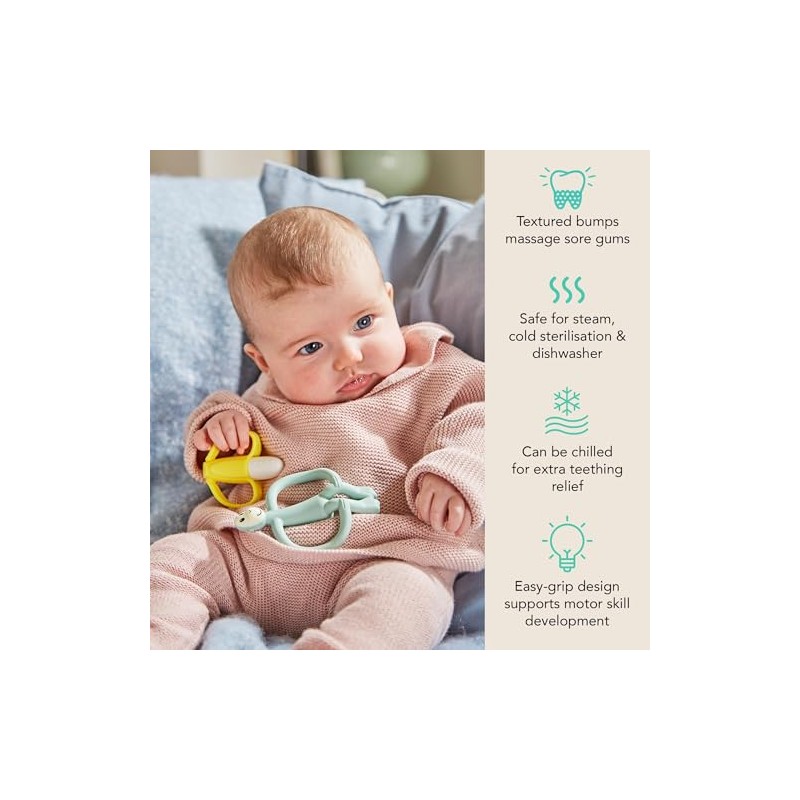 Matchstick Monkey, Antimicrobial Teething Gift Set - 1 Banana Shaped