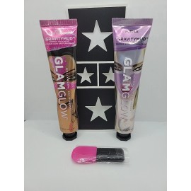 GLAMGLOW GRAVITYMUD PURPLE & PINK GLITTER MASK FIRMING TREATMENT W/BRUSH