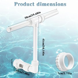 Pool Brunnen Wasserfall Dual Springbrunnen für Außen, Pool Wasserfontäne mit Adapter, Pool Fontäne Sprinkler Einstellbarer poolbrunnen teich für Fountain und Spa