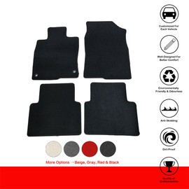 IKON MOTORSPORTS, Floor Mats Compatible with 2016-2021 Honda Civic, Factory Fitment Beige Nylon Front Rear Car Floor Mats Liner Carpets Replacement 4PCS